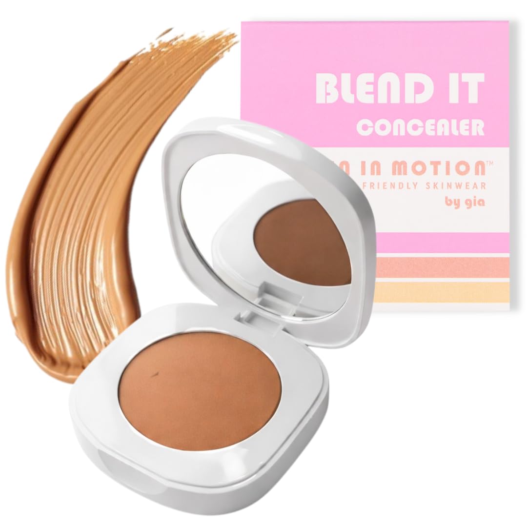 Skin in Motion | Blend It Sweatproof & Waterproof Cream Concealer | Shade: Dark | Buildable Coverage, Long-Lasting Exercise-Friendly Makeup | Under Eye & Face Concealer for Dark Circles & Blemishes