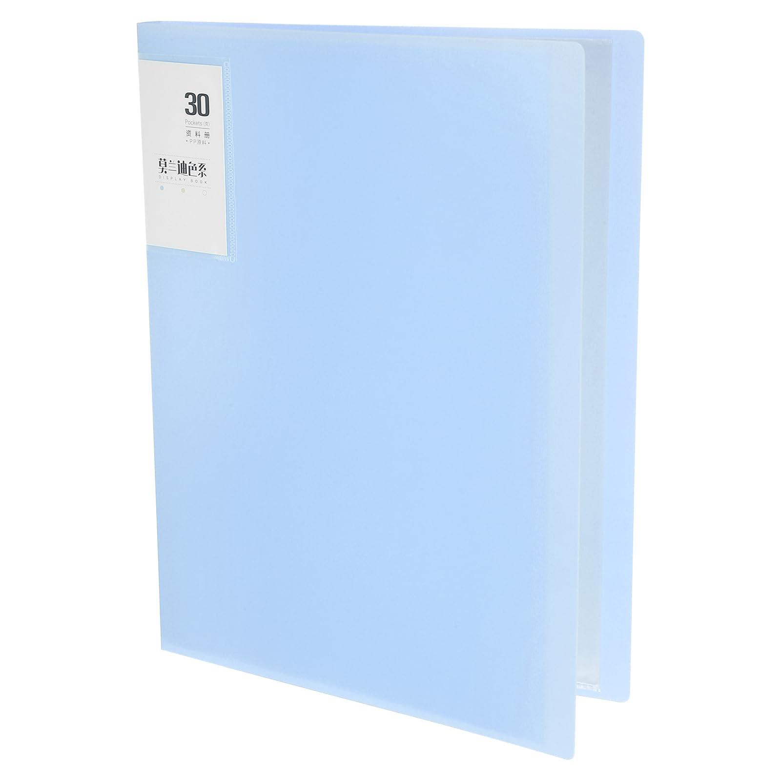 M&G 30-Pocket Binder with PP Plastic Sleeves A4(Blue), Art Portfolio Folder with Clear Sheet Protectors, Display 60 Pages for Organizing Documents, 310x235x20mm