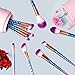 Makeup Brushes Set 12Pcs Professional Colorful Unicorn Foundation Kabuki Blending Blush Concealer Eye Face Liquid Powder Eyeliner Eye-shadow Cosmetics Lip Brush Tool Brushes Kit