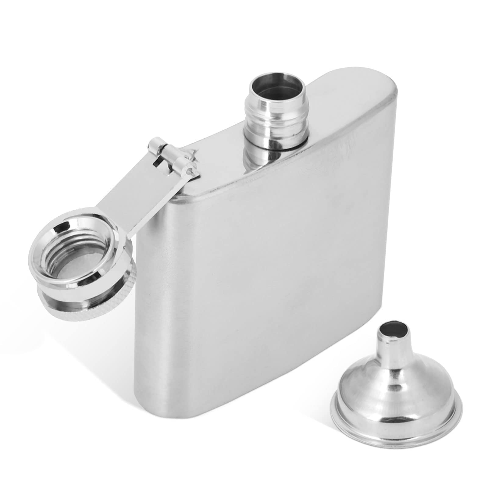 Hip Flask with Funnel 2Oz Stainless Steel Hip Whiskey Flask Portable with Funnel Pocket Alcohol Drinks Containers for Liquor Discrete Shot Drinking
