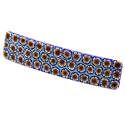 GlassOfVenice Murano Glass Millefiori Hair Clip - Blue