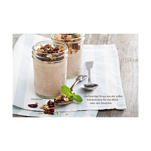 Edelmond Bio Erythrit Zartbitter Schokoladen Perlen. Laktosefrei. Zuckerfrei Erythritol gesüßt. Vegan - 250g – Bild 7
