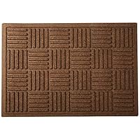 AquaShield Large Parquet Mat, 2" x 3", Dark Brown