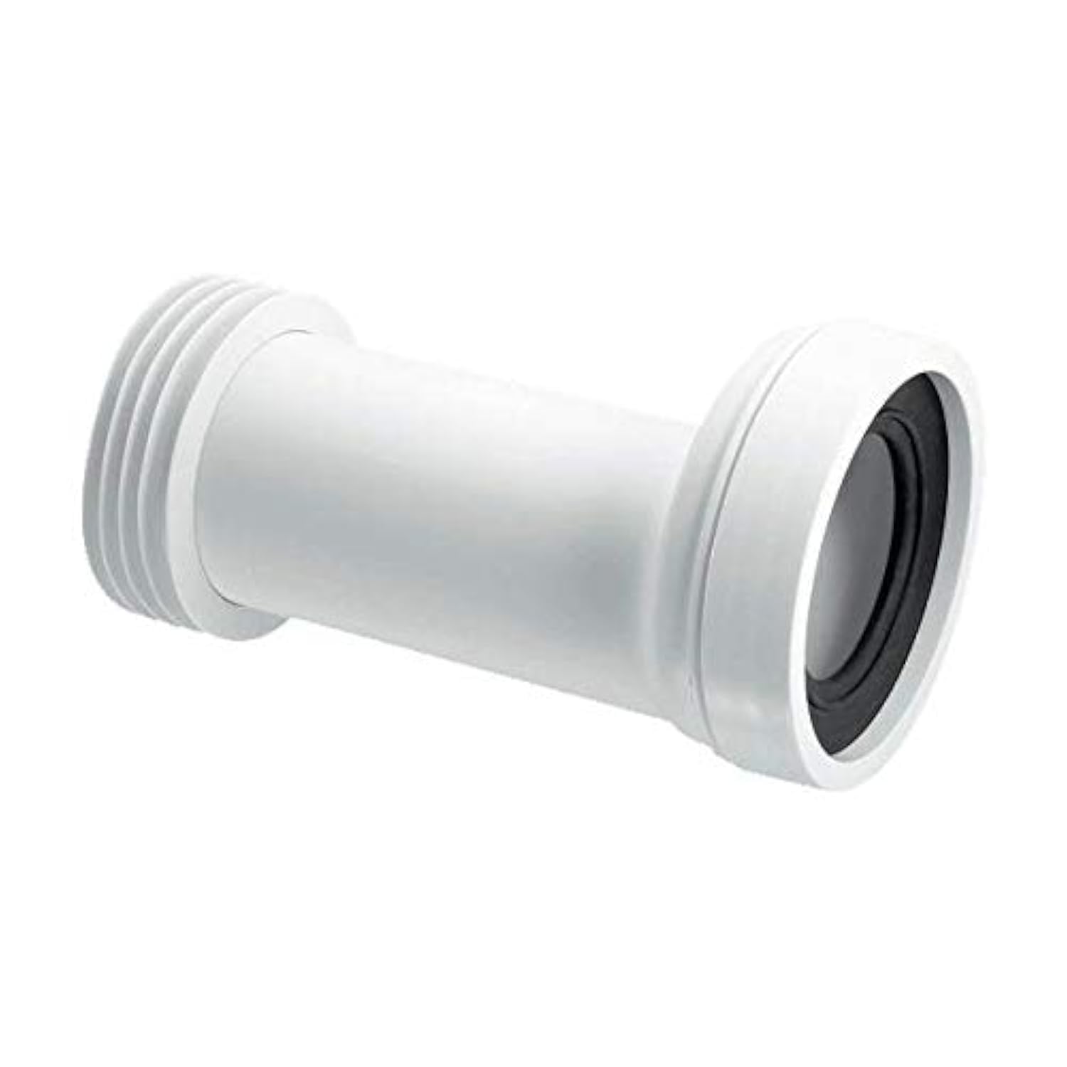 McAlpine CON5 20mm Offset Adjustable Length Rigid WC Connector, White