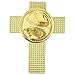 PinMart's Traditional Gold Plated Cross Religious Church Lapel Pin