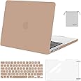 MOSISO Compatible with MacBook Pro 14 inch Case 2025 2024 2023 2022 2021 M4 M3 M2 M1 A3112 A3185 A3401 A2918 A2992 A2779 A2442, Plastic Hard Shell&Keyboard Cover&Screen Film&Pouch, Bronze Brown