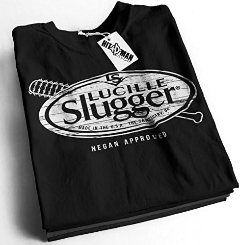 Lucille Slugger The Walking Dead Parody Negan Saviors Barbed wire Baseball Bat Mens Shirt 3XL Black