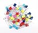 Coolrunner Assorted Color Plastic Head Baby Safety Pins Safety Locking Baby Cloth Diaper Nappy Pins 50 pcs (Animal Clip)