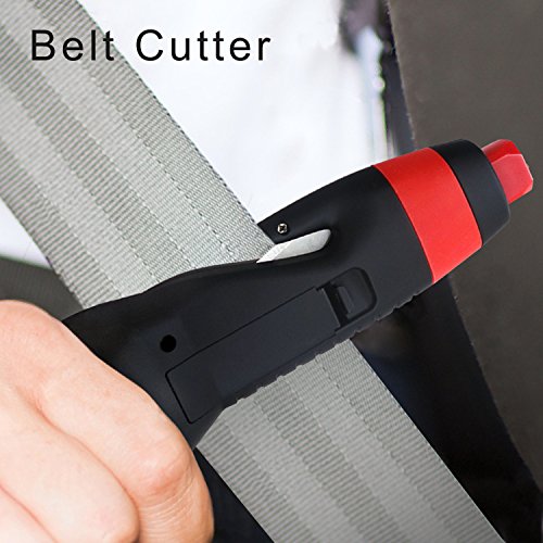 Multifunction Tire Gauge, Teslong 3 Settings LCD Digital Tire Pressure Gauge Window Breaker Belt Cutter