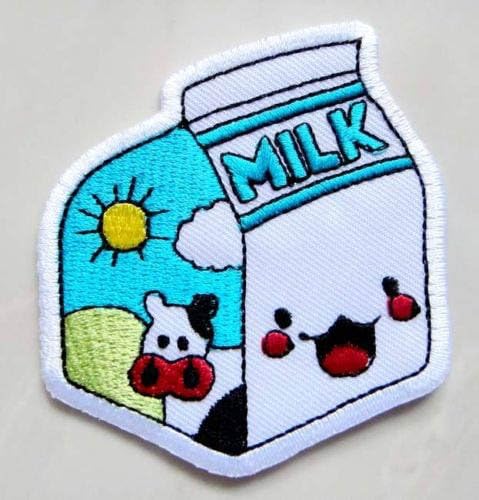 Cute Pretty Milk Carton Box Embroidered Iron On Patch