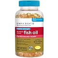 Simply Right Wellness & Nutrition ALL Natural Enteric Fish OIL 600mg with 300mg Omega-3 Cardiovascular Health Supports Heart, Brain, and Eye Health* - 350 Softgel Dietary Supplement