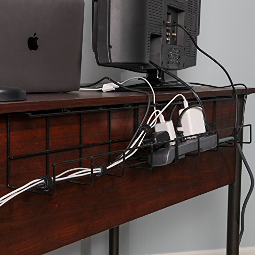 Wire-Tray-Cable-Organizer-II-by-SimpleCord-Cable-Management-for-Desks-or-Offices-32-Metal-Open-Cord-Raceway-Perfect-Under-a-Desk