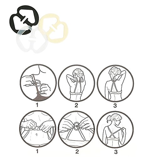 6 Bra Strap Concealer Clips Solution Perfect Lift Max Cleavage Control Racerback - Thumbnail 4