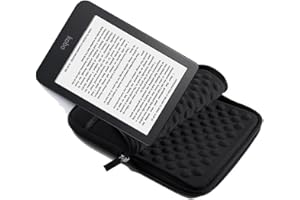 EMOREVALUE Small E-Reader Sleeve Case Bag Neoprene for 6.8”Kindle Paperwhite 11th Gen 2021, Paperwhite Signature Edition / 6" Kindle 11th Gen 2022 / 10th Gen 2019, 6-7 Inch ebook Reader Tablet Pouch (Black)