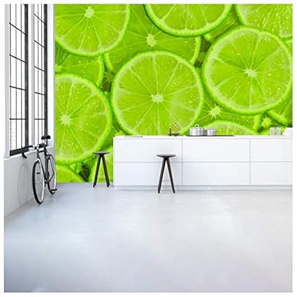 Amazon Com Azutura Green Lime Slice Wall Mural Food Drink Photo