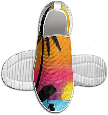 Palm Tree Sunset Lightweight Breathable Casual Sports Shoes Fashion Sneakers Walking Shoes 45