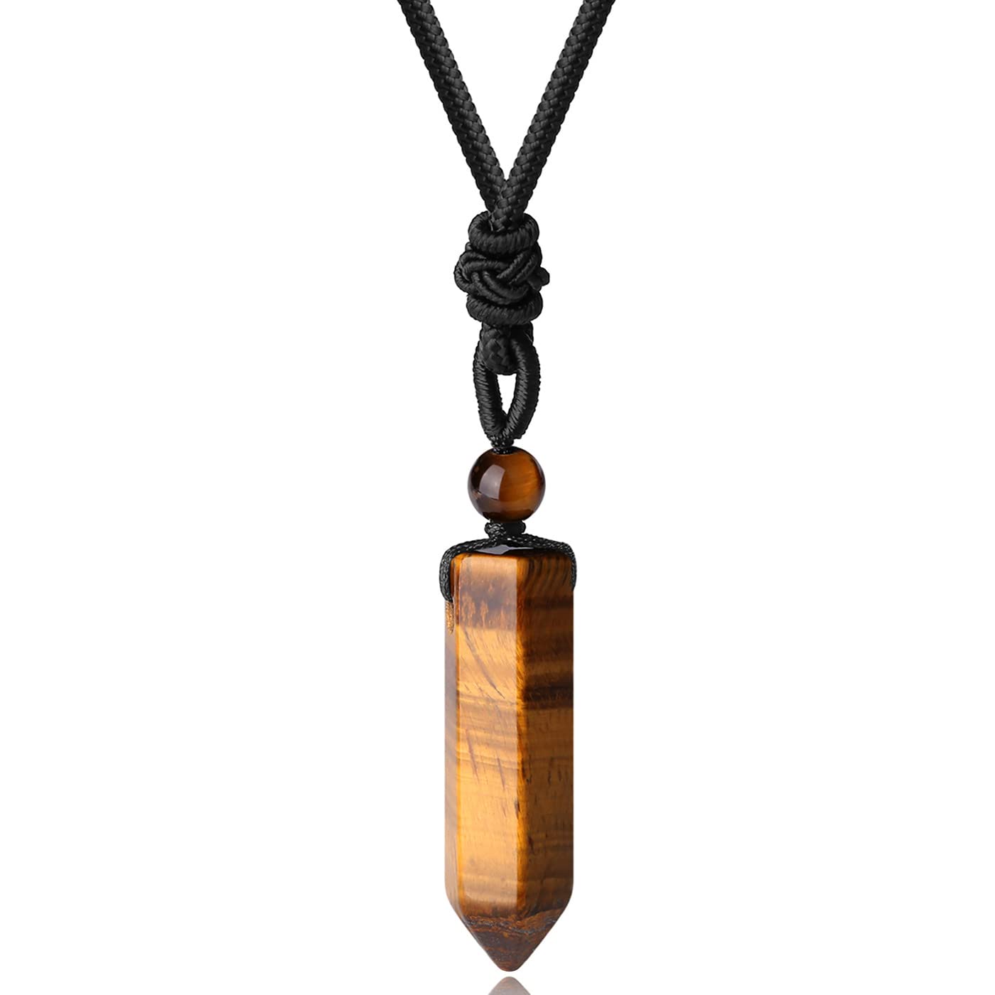 XIANNVXI Tiger Eye Necklace Healing Crystals Necklace for Men Tigers Eye Pendant Necklaces Mens Jewellery