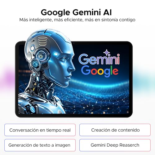 Easerush P13 Tablets 13.4 Pulgadas, 2.4K 120Hz Tablet Android 16 & Gemini AI, 48GB RAM + 128GB ROM, T7280, 120P1300mAh, Widevine L1, 13MP+8MP, Altavoces Duales, Tablet con Teclado, Lapiz, Funda, Negro