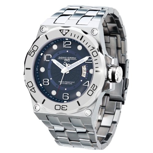 Jorg Gray JG9600-14 Round Watch with Solid Stainless Steel Bracelet with Safety Clasp