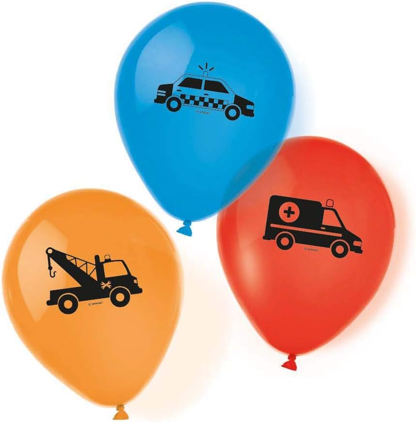 (PKT) On the Road Latex Balloons 11"/27.5cm (6 pk), Multi, standard size