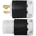 IronBox Electric L14-30P + L14-30R Generator Plug & Connector Set - 30A, 125/250V, 4-Prong for 7500W Generators - Twist Lock Adapter - UL Listed Electrical Connectors for Power Backup (Pack of 1)
