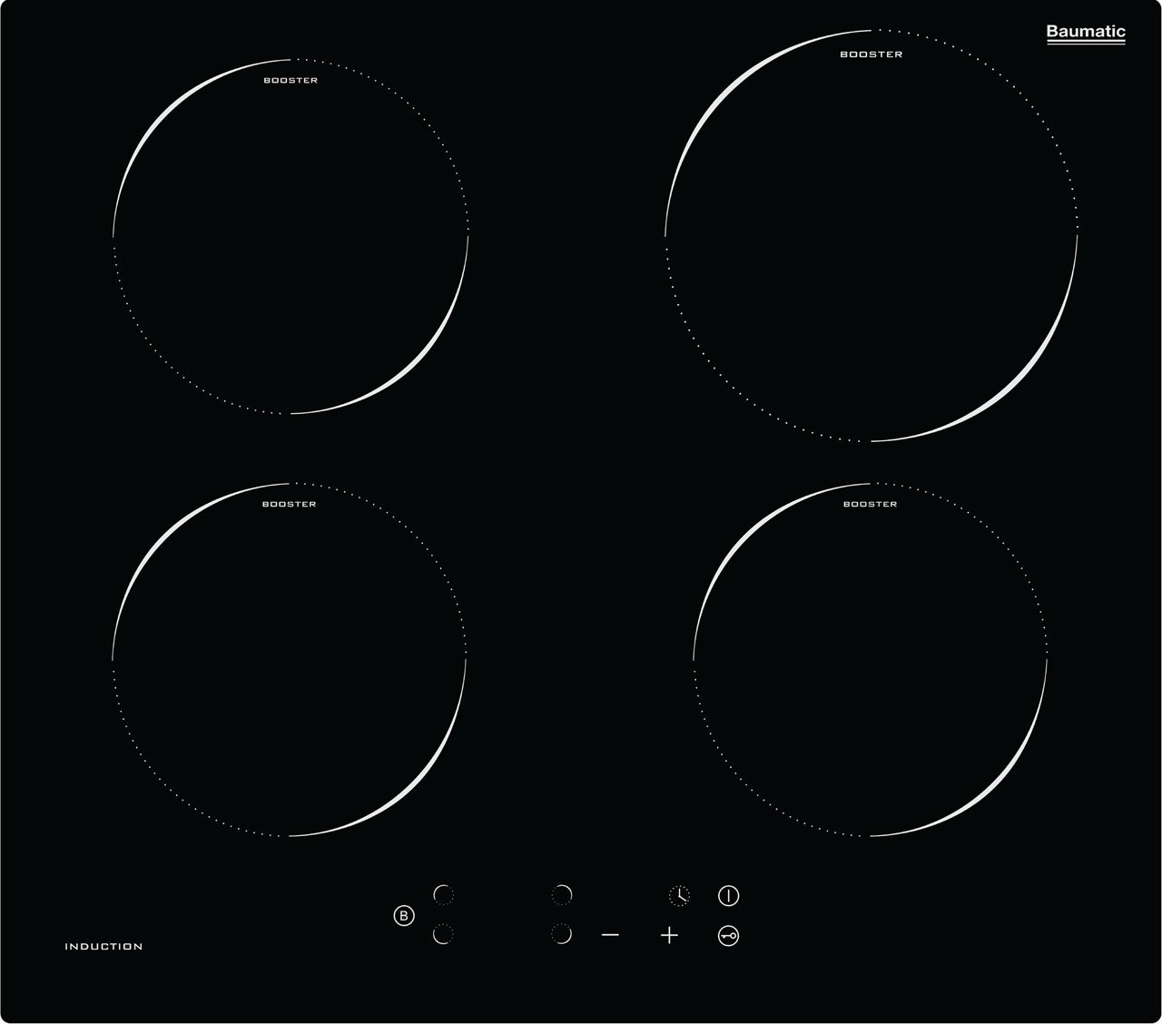 Baumatic Bhii6015 Built In Induction Electric Hob In Black