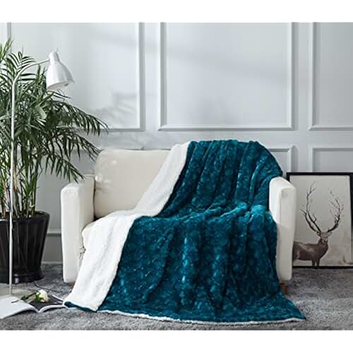 dark teal throw blanket
