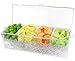 PERLLI Chilled Condiment Server on ice with 4 Removable Containers Serving Tray