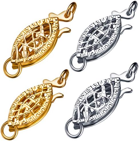 Amazon.com: Solid 14kt Filigree Fish Hook Clasp Yellow Gold for Pearls or  Beads Single Strand 15 X 5.6 X 3mm : Arts, Crafts & Sewing