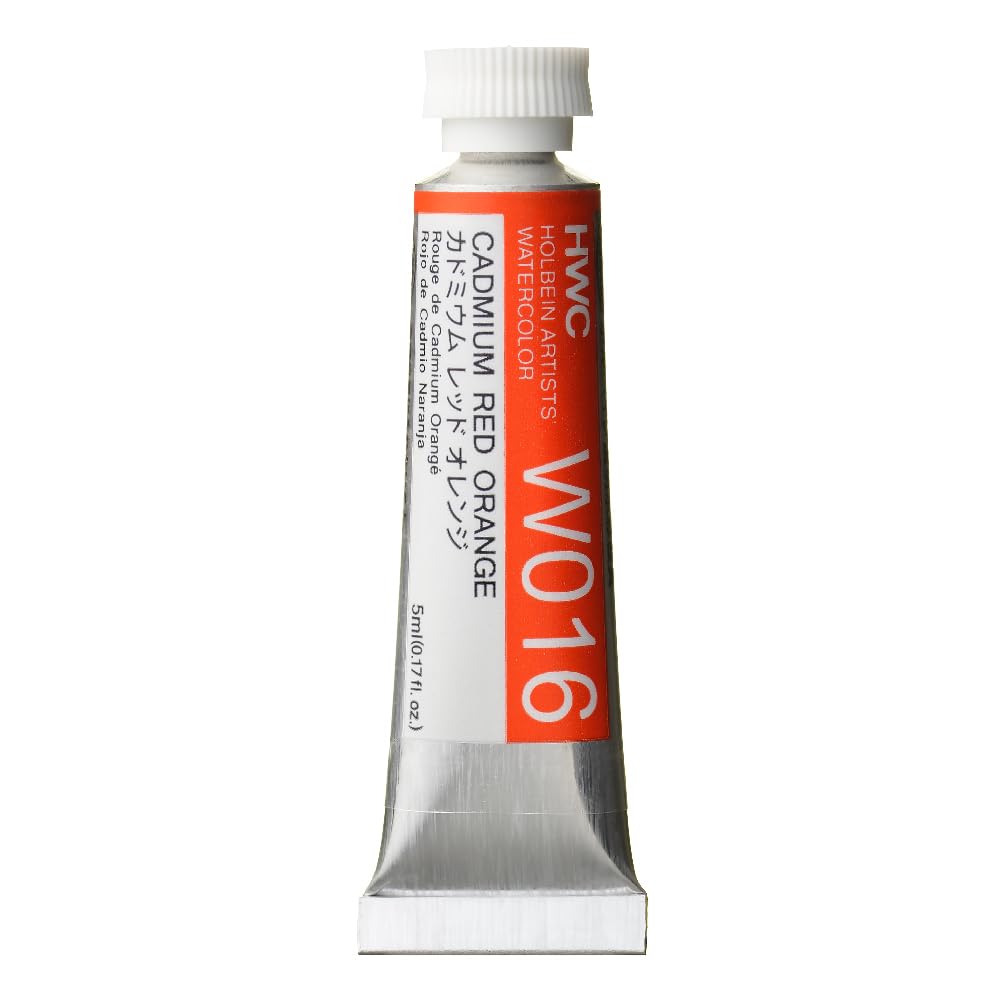 Holbein Watercolour : 5ml Tube CADMIUM RED ORANGE