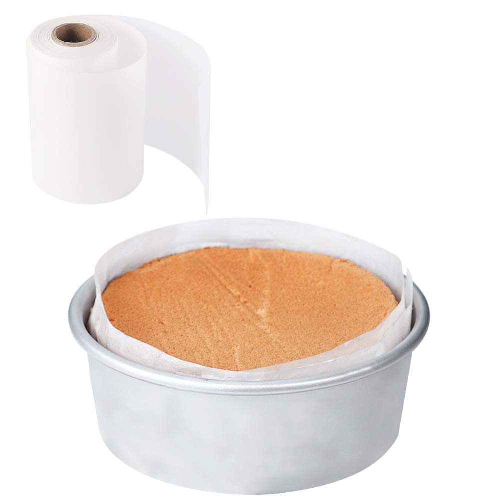 Cake Tin Liner, Nonstick Greaseproof Small Baking Parchment Paper Roll for Round Springform Cake Tin and More(10cm x 50m)