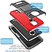 Tekcoo for Moto Z Play Case, for Moto Z Force Holster Belt, [Hoplite] Shock Absorbing [Red] Locking Clip Defender Full Body Kickstand Carrying Armor Cases Cover for Motorola Moto Z Force/Play Droid
