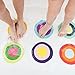 Puj – Bath Treads, Peel and Stick Bathtub Non-Slip Stickers, Stylish, Multicolored Tub Stickers with Grippy Surface, Toddler and Kid Bath Essential, Pack of 6