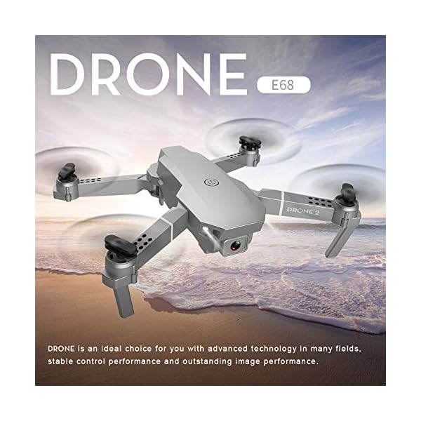 Greaked E68 Fernbedienung Verbesserte Drohne Weitwinkel 4K 720P 1080P HD Kamera Quadcopter Faltbar WiFi FPV Vierachsen… – Bild 7