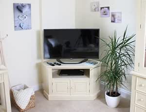 Muebles de caoba Devon negro y blanco crema mueble de esquina para