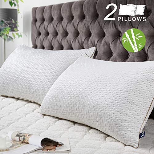 BedStory Pillows for Sleeping 2 Pack, King Size Bed Pillows with Bamboo