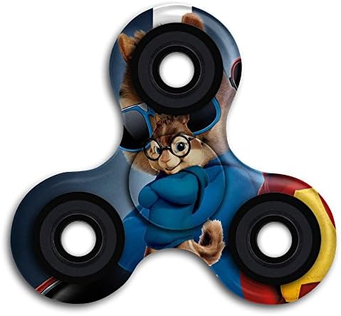 Alvin And The Chipmunks With Black Glass EDC Tri Fidget Spinner Hand Spinner Finger Spinner Finger Toy Relieve Stress High Speed Focus Toy For Adult And Children