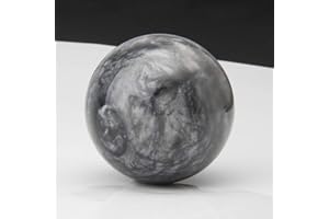 Top10 Racing Marble Style Round Ball Gear Shift Knob with Adapters Universal Car Shift Knob Adapter Acrylic Stick Shift Knob Fit for Most Transmission Vehicles (Gray)