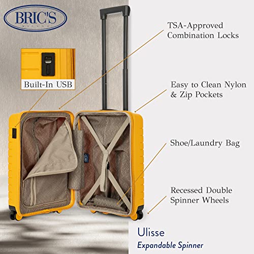 Bric's BY Ulisse Spinner Suitcase 21 Inch Expandable CarryOn
