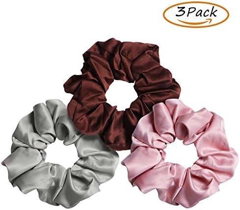 Large Satin Scrunchies, Women's Hair Scrunchies Hair Bow Scrunchy Ponytail Holder-SQ001