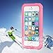 EFFUN Waterproof Case for iPhone 5/5S/SE Case(for SE 2016 4.0 INCH), IP68 Certified Waterproof Dustproof Shockproof Case Fully Sealed Underwater Cover with Built-in Screen Protector Pink