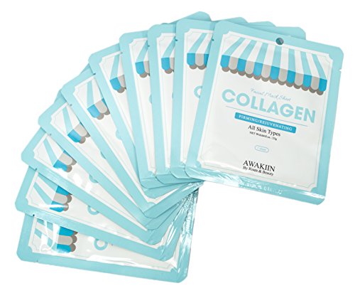 Best Korean Skin Care Anti Aging Collagen Facial Sheet Masks for Full Face 10 Pcs Best Korean Skin Care Anti Aging Collagen Facial Sheet Masks for Full Face 10 Pcs