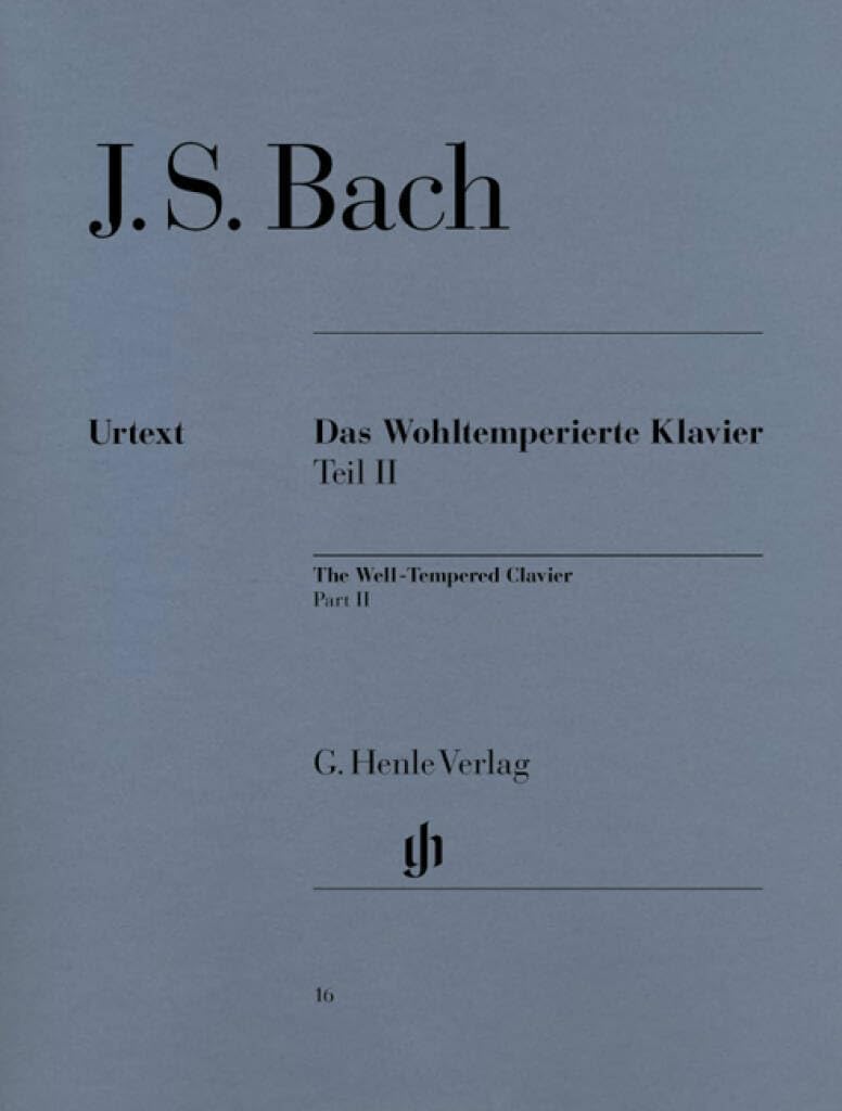 Well-Tempered Clavier BWV 870-893 Vol. 2 - piano - (HN 16): Das Wohltemperierte Klavier Teil II. Instrumentation: Piano solo