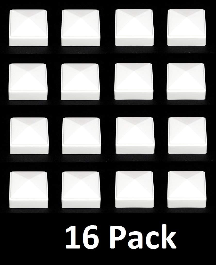 barrette solar post caps on New Plastic White 2x2 Fence Post Caps For Metal Plastic Vinyl Or Wood 2 X 2 Posts 16 Pack Amazon Com