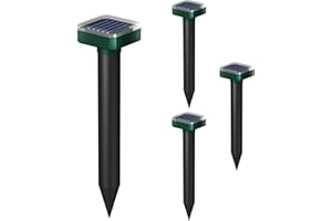 DARUCOT Solar Deer Repellent 4 Pack, Deer Repellent Devices, Deer Repellent Outdoor for Plants, Deer Deterrent Devices Outdoor,Solar Deer Repellent Devices,Sonic,Electronic and Waterproof