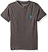 U.S. Polo Assn Little Boys' Half Burnout V-Neck T-Shirt, Dark Heather Gray, 5/6