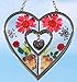 KY&BOSAM Heart Suncatcher Mom Gift Ornament Stained Glass Panles Hangings for Windows Sun Catcher with Pressed Flower Heart in Glass Birthday Gifts for Women Mother`s Day Christmas Home Garden Decor