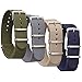 OWNITOW 4 Pack Nylon Watch Bands, Canvas Fabric Ballistic Nylon Watch Straps - Widths 16mm 18mm 20mm or 22mm 24mm