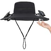 Sun Hats with Fans for Men Women Summer Fishing,Cooling Fishing Hat with Fans for Hiking Camping Hunting UPF 50+ Wide Brim