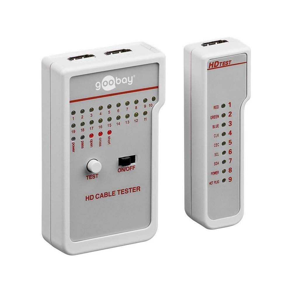 Goobay 31961 HD Cable Tester, Plastic, White